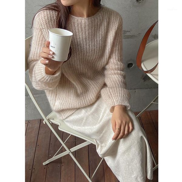 autumn and winter women's sweater casual solid color round neck long sleeve sweater1, White;black
autumn and winter women's sweater casual solid color round neck long sleeve sweater1, White;black