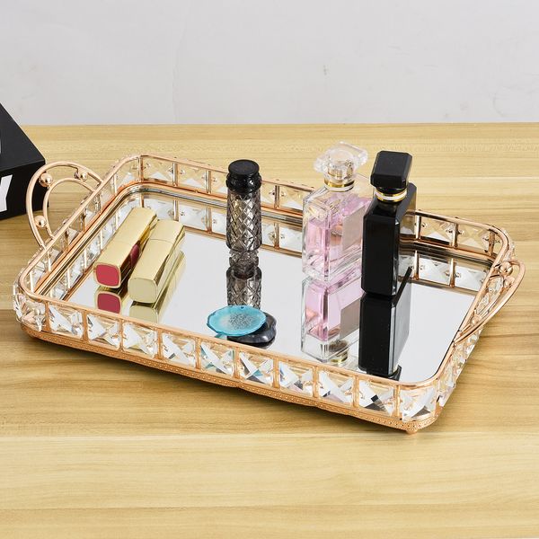 зеркальный кристалл тщеславие макияж tray, ювелирные изделия аксессуар декоративного tray cosmetic perfume показать органайзер tray, домашни
зеркальный кристалл тщеславие макияж tray, ювелирные изделия аксессуар декоративного tray cosmetic perfume показать органайзер tray, домашни