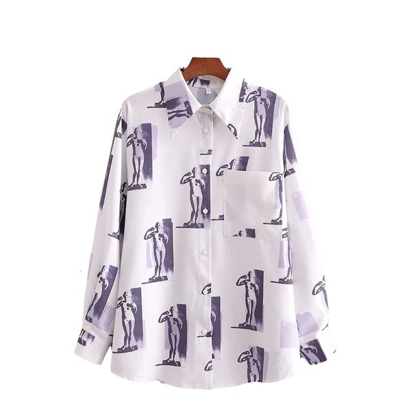 2021 new streetwear women turn down collar shirts fashion ladies pocket sculpture print causal female chic button loose blouse qhdg, White
2021 new streetwear women turn down collar shirts fashion ladies pocket sculpture print causal female chic button loose blouse qhdg, White