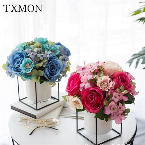 nordic simulation fake flower silk rose flower set(flower+vase) ceramic bottle wrought iron suit office home decoration ornament
nordic simulation fake flower silk rose flower set(flower+vase) ceramic bottle wrought iron suit office home decoration ornament