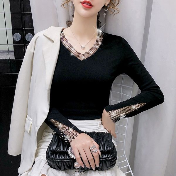 white sequins v-neck long sleeve t- sequinst-shirt sequinsautumn and winter new tight foreign style bottoming shirt ins super fire sexy
white sequins v-neck long sleeve t- sequinst-shirt sequinsautumn and winter new tight foreign style bottoming shirt ins super fire sexy