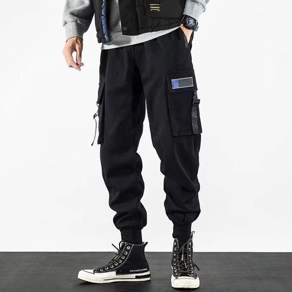 men's pants men's side pockets harem 2021 autumn hip hop casual ribbons design male joggers trousers fashion streetwear pants1, Black
men's pants men's side pockets harem 2021 autumn hip hop casual ribbons design male joggers trousers fashion streetwear pants1, Black