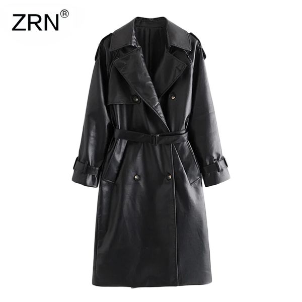 zrn 2020 autumn women vintage black faux leather trench coat loose pu leather long sleeve with belt windbreaker female outerwear 1031, Tan;black
zrn 2020 autumn women vintage black faux leather trench coat loose pu leather long sleeve with belt windbreaker female outerwear 1031, Tan;black