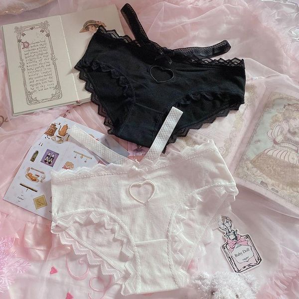 japanese cute soft girl's heart machine hollow embroidery lovely soft and comfortable cotton low waist rope briefs, Black;pink
japanese cute soft girl's heart machine hollow embroidery lovely soft and comfortable cotton low waist rope briefs, Black;pink