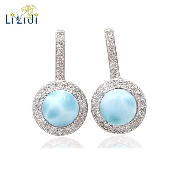 lii ji natural gemstone larimar classic luxury shining zircon real 925 sterling silver long stud earring women wedding jewelry, Golden;silver
lii ji natural gemstone larimar classic luxury shining zircon real 925 sterling silver long stud earring women wedding jewelry, Golden;silver