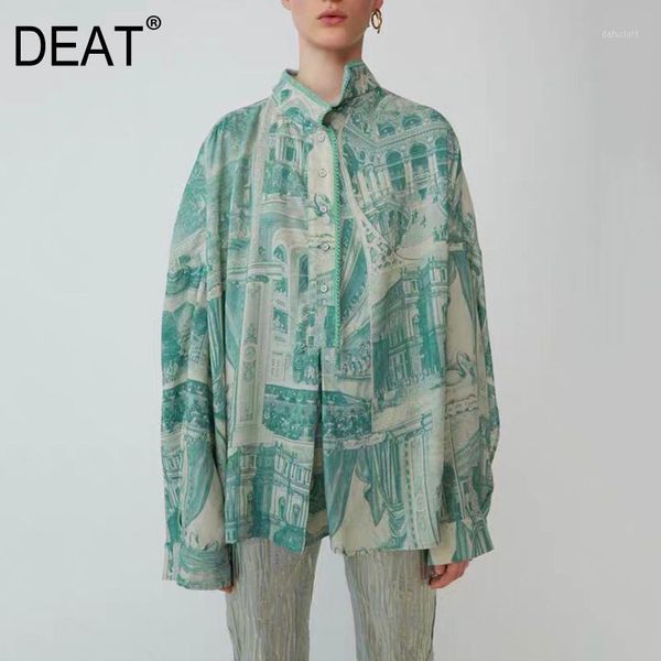 deat women fashion design summer clothing turn-down collar full sleeves green printed single breasted shirt female blouse wl98201, White
deat women fashion design summer clothing turn-down collar full sleeves green printed single breasted shirt female blouse wl98201, White