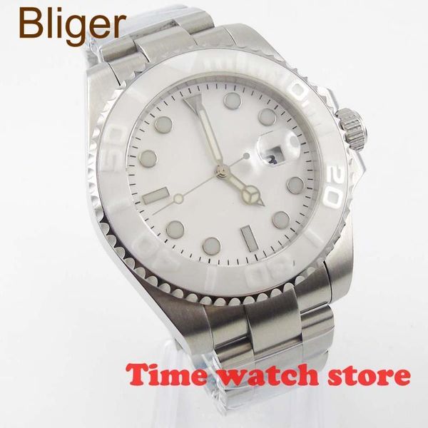 wristwatches bliger 40mm luxury no lg miyota mechanical automatic wrist watch men waterproof white dial luminous sapphire ceramic bezel 9531, Slivery;brown
wristwatches bliger 40mm luxury no lg miyota mechanical automatic wrist watch men waterproof white dial luminous sapphire ceramic bezel 9531, Slivery;brown
