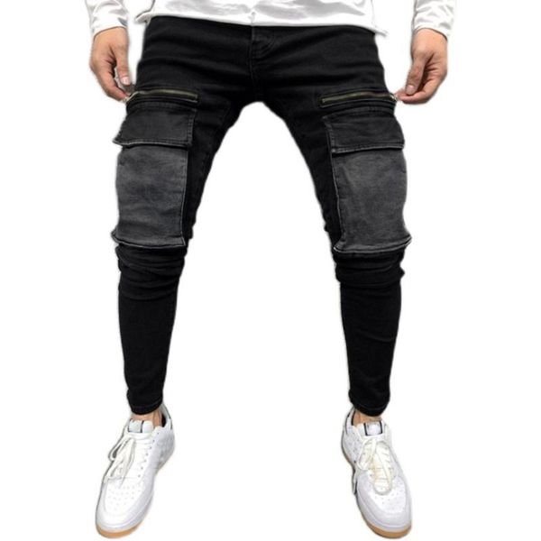 men's jeans men 2021 fashion casual european size light grey zippered pocket slim denim trousers for, Blue
men's jeans men 2021 fashion casual european size light grey zippered pocket slim denim trousers for, Blue