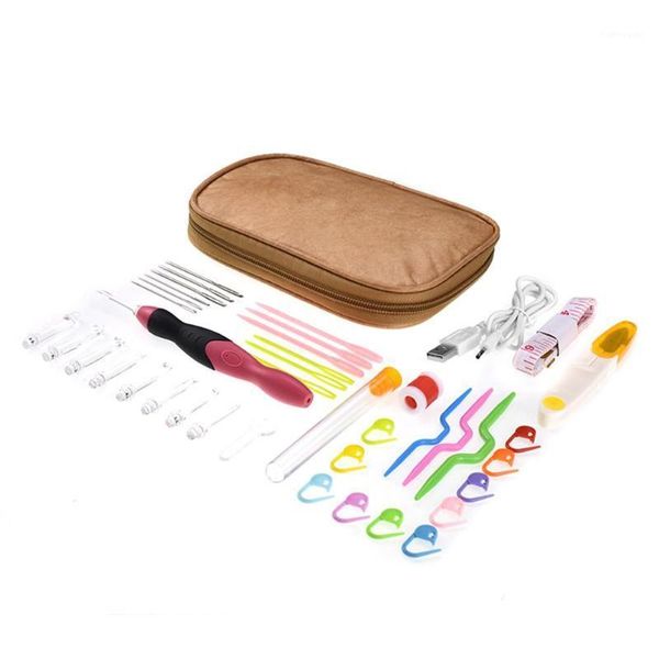 9pcs crochet hook set with yarn aluminum + soft handle storage organizer hook knit needles sewing bags tool clothes pocket1, Black
9pcs crochet hook set with yarn aluminum + soft handle storage organizer hook knit needles sewing bags tool clothes pocket1, Black