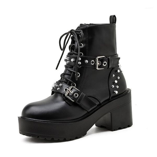 boots punk style metal stud rivet ankle zipper platform gothic black motorcycle1
boots punk style metal stud rivet ankle zipper platform gothic black motorcycle1