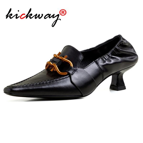 women shoes genuine leather soft fashion women office shoes metal decoration designer strange style mid heels pumps, Black
women shoes genuine leather soft fashion women office shoes metal decoration designer strange style mid heels pumps, Black