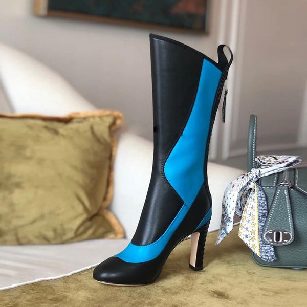 womens match colors mid calf boots strange high heel back zipper fashion shoes fashion zapatos para mujer new 2020, Black
womens match colors mid calf boots strange high heel back zipper fashion shoes fashion zapatos para mujer new 2020, Black