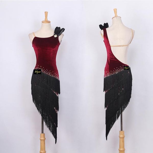 lady professional latin dance dress tassel diamond ballroom dance clothing women stage competition/practice clothing1, Black;red
lady professional latin dance dress tassel diamond ballroom dance clothing women stage competition/practice clothing1, Black;red