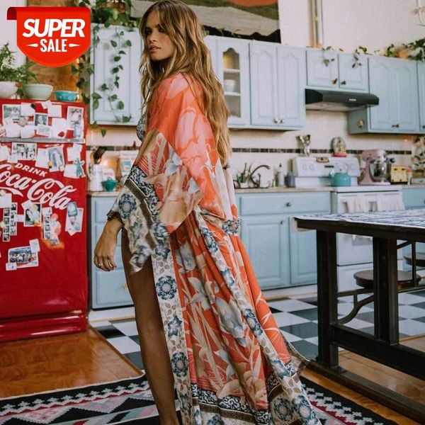 2020 bikini cover-ups bohemian multicolored printed chinese style long kimono cardigan women beach wear swim suit cover up q996 #po5o, White;black
2020 bikini cover-ups bohemian multicolored printed chinese style long kimono cardigan women beach wear swim suit cover up q996 #po5o, White;black