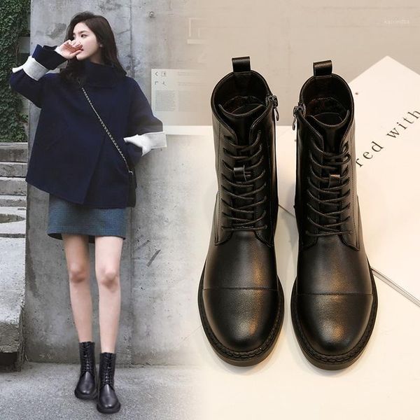 boots koovan women's cool female celebrity inspired 2021 autumn plus velvet lace-up mid-tube for girls shoes1, Black
boots koovan women's cool female celebrity inspired 2021 autumn plus velvet lace-up mid-tube for girls shoes1, Black