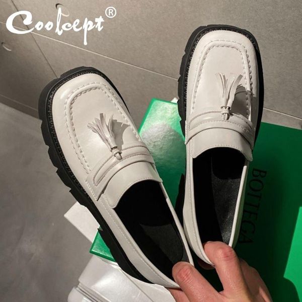 dress shoes coolcept women pumps genuine leather square toe tassels fashion classic party footwear size 34-39, Black 
dress shoes coolcept women pumps genuine leather square toe tassels fashion classic party footwear size 34-39, Black