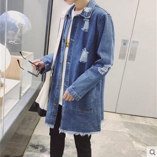 2021 New Men's Trend Jeans Long Jacket Style Spring, Personality Spring in Autumn Thin Clothes. XKE7, Tan;black
2021 New Men's Trend Jeans Long Jacket Style Spring, Personality Spring in Autumn Thin Clothes. XKE7, Tan;black