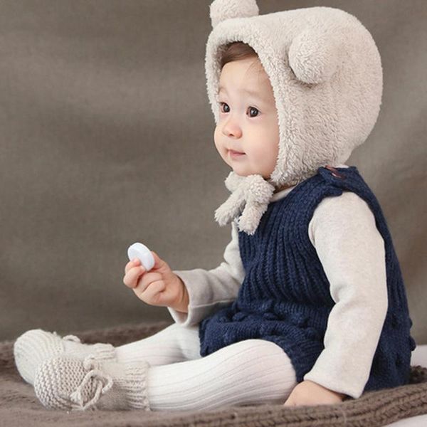 2colors baby girl winter cute bear ears solid color thick warm all-matched earmuff hat with strap, Yellow
2colors baby girl winter cute bear ears solid color thick warm all-matched earmuff hat with strap, Yellow