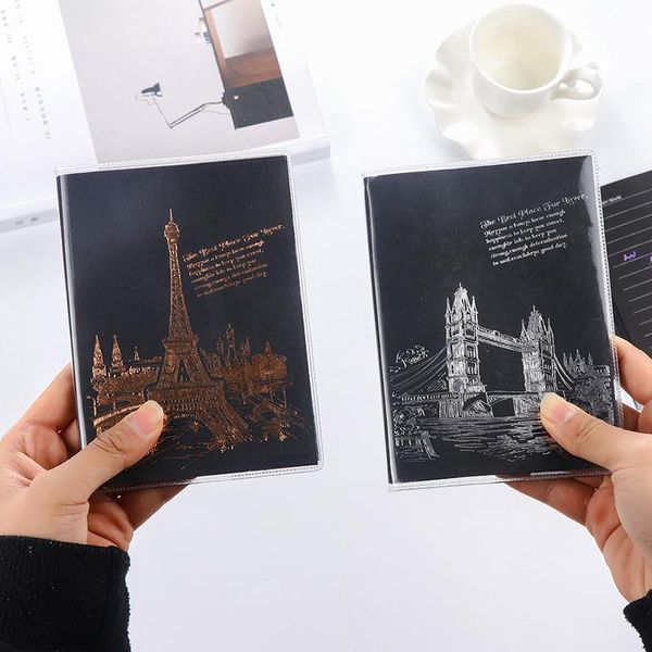 notepads creative tower notebook black lined page notepad stationery diary soft cover office school supplies, Purple;pink
notepads creative tower notebook black lined page notepad stationery diary soft cover office school supplies, Purple;pink