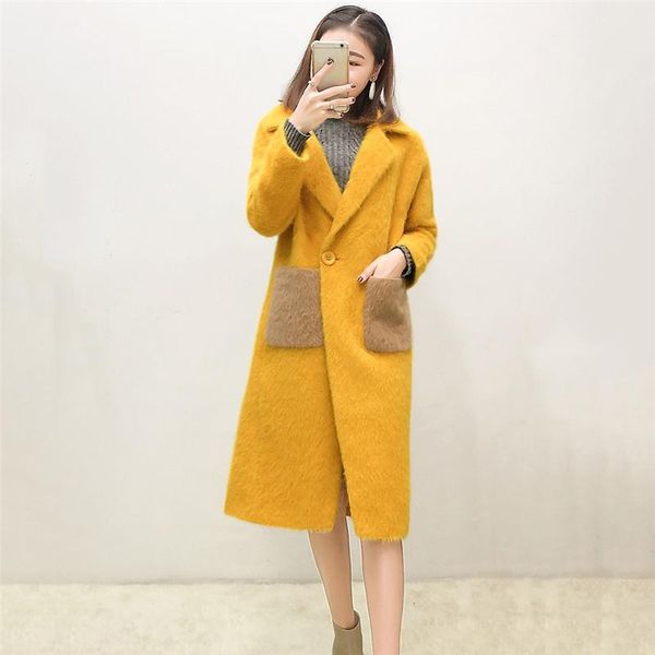 women's wool & blends autumn winter women outerwear 2021 medium long loose female coat over knee slim one buckle ladies woolen jacket c, Black
women's wool & blends autumn winter women outerwear 2021 medium long loose female coat over knee slim one buckle ladies woolen jacket c, Black