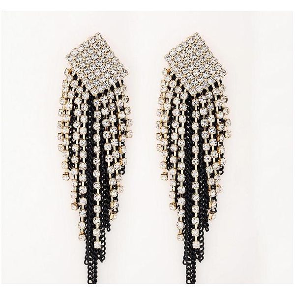 new fashion luxury full rhinestone tassel earrings for women banquet rhinestone earrings wedding gifts wholesale #e098 pajxa, Silver
new fashion luxury full rhinestone tassel earrings for women banquet rhinestone earrings wedding gifts wholesale #e098 pajxa, Silver
