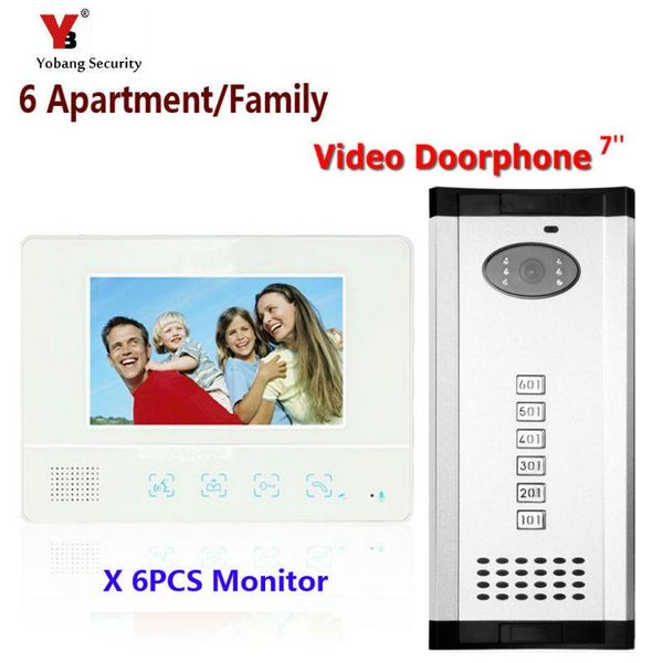 video door phones yobang security hip 7" intercom doorbell apartment phone+6 monitors ir camera for phone
video door phones yobang security hip 7" intercom doorbell apartment phone+6 monitors ir camera for phone