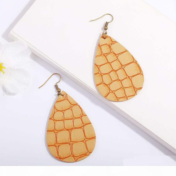 new design teardrop pu leather earrings water drop leather double-side colorful dangle earring bohemian jewelry for women elegant young, Silver
new design teardrop pu leather earrings water drop leather double-side colorful dangle earring bohemian jewelry for women elegant young, Silver