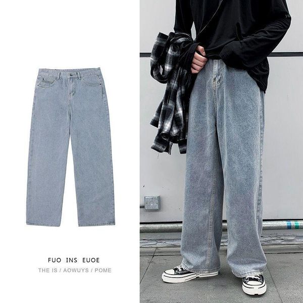 2020 autumn new man's fashion dad wide leg straight jeans loose large size casual pants solid color trousers -2xl1, Blue
2020 autumn new man's fashion dad wide leg straight jeans loose large size casual pants solid color trousers -2xl1, Blue