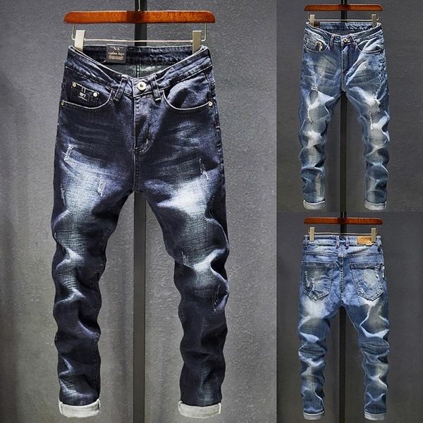 2020 mens jeans holes frayed hiphop ripped blue skinny stretch slim leg streetwear distressed moto biker jeans male denim pants
2020 mens jeans holes frayed hiphop ripped blue skinny stretch slim leg streetwear distressed moto biker jeans male denim pants