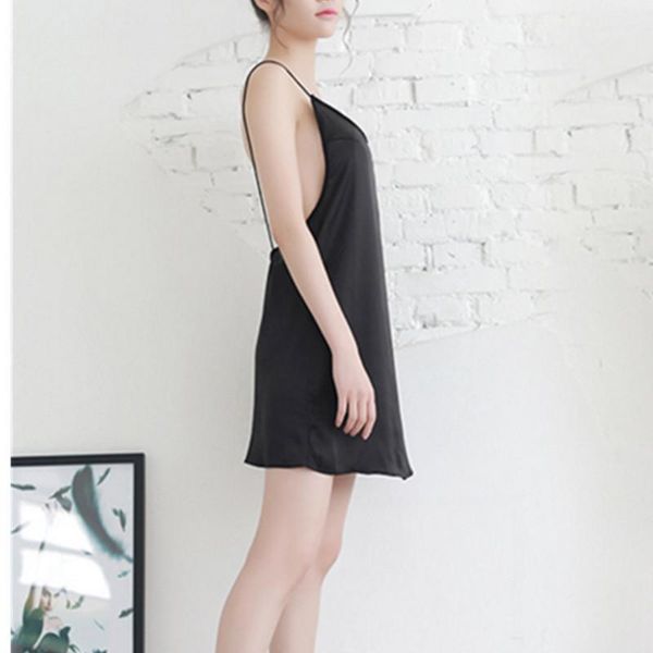 women's sleepwear ladies silk satin night dress sleeveless nighties v-neck nightgown backless nightdress nightwear for women ad1401, Black;red
women's sleepwear ladies silk satin night dress sleeveless nighties v-neck nightgown backless nightdress nightwear for women ad1401, Black;red