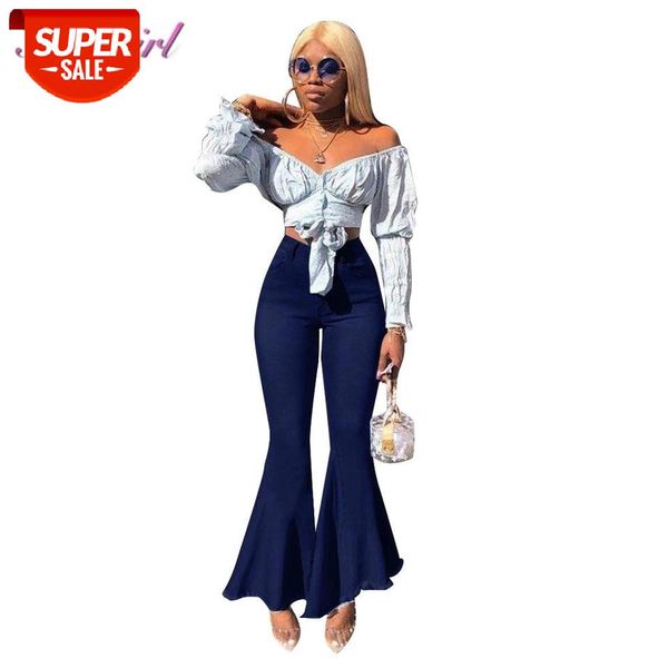 women's jeans casual bell bottom high waist denim flare pants fashion wide leg jeans pants female denim trousers boyfriend #xj3a, Black;white 
women's jeans casual bell bottom high waist denim flare pants fashion wide leg jeans pants female denim trousers boyfriend #xj3a, Black;white