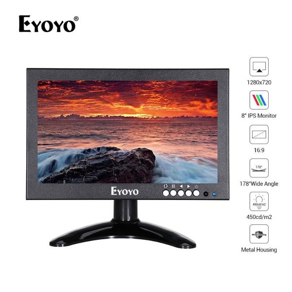 eyoyo em08g 8 inch 1280*720 ips hdmi monitor resolution support vga/av/bnc/speak input for pc tv cctv camera security raspberry
eyoyo em08g 8 inch 1280*720 ips hdmi monitor resolution support vga/av/bnc/speak input for pc tv cctv camera security raspberry