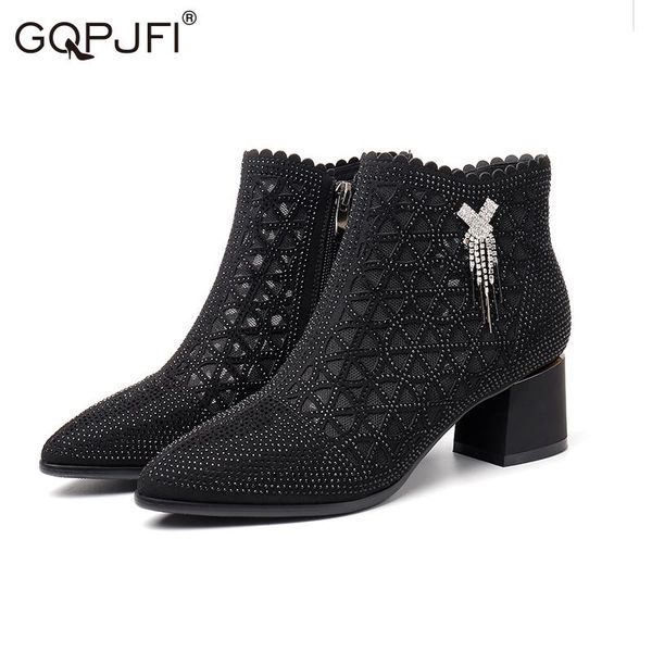 gqpjfi breathable mesh boots crystal shoe pointed high heels solid color wedge shoes zipper hollow out cool boots women's shoes, Black
gqpjfi breathable mesh boots crystal shoe pointed high heels solid color wedge shoes zipper hollow out cool boots women's shoes, Black