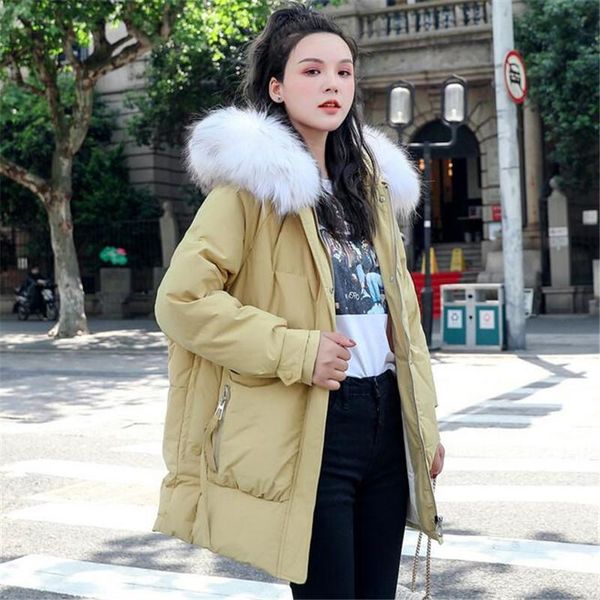 women's down & parkas winter warm 90% white duck parka women large real raccoon fur collar hooded short jacket coat loose outwear, Black
women's down & parkas winter warm 90% white duck parka women large real raccoon fur collar hooded short jacket coat loose outwear, Black