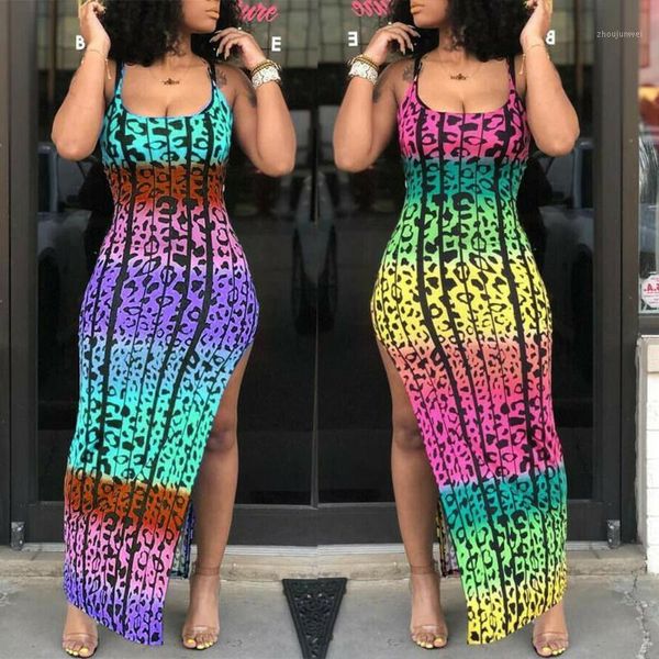 2019 new fashion women summer spaghetti strap boho long maxi dress leopard print clubwear beach side split sundress1, Black;gray
2019 new fashion women summer spaghetti strap boho long maxi dress leopard print clubwear beach side split sundress1, Black;gray