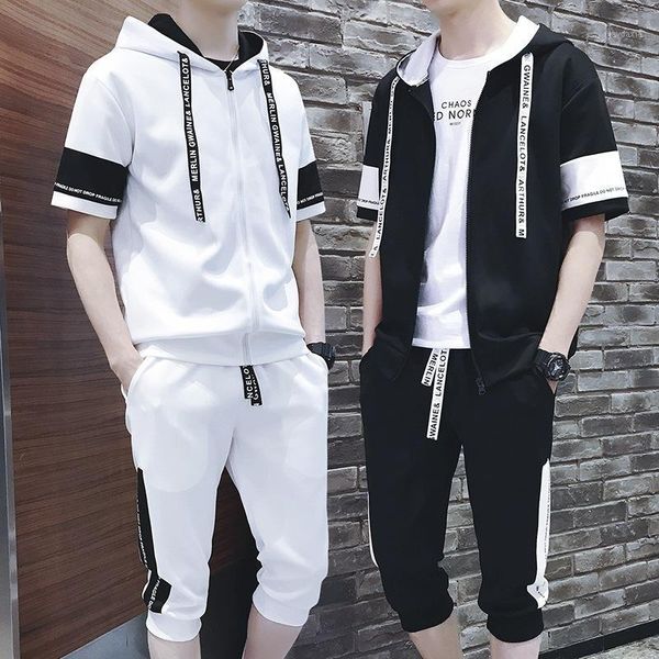 men's summer short-sleeved t-shirt suit korean edition fashion slim leisure men's half-sleeve two-piece suit1, Gray
men's summer short-sleeved t-shirt suit korean edition fashion slim leisure men's half-sleeve two-piece suit1, Gray