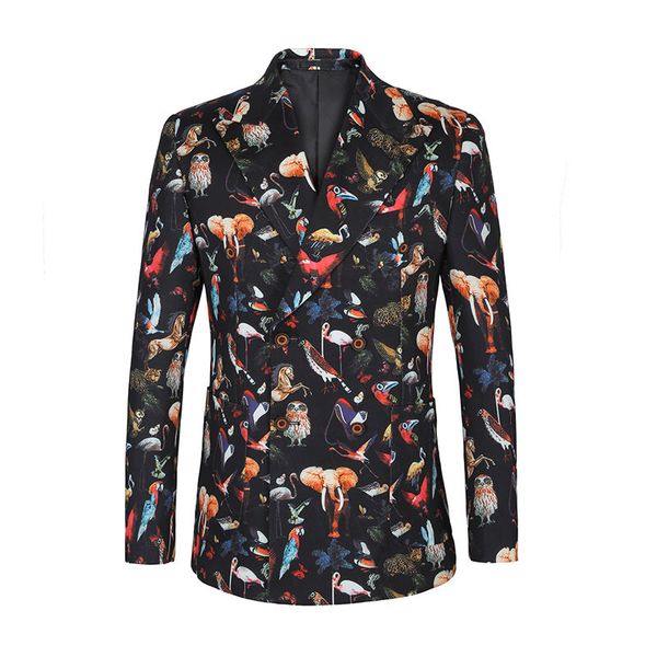 2020 animal man casual blazer streetwear double breasted jacket male hip hop fine suit blazers, White;black
2020 animal man casual blazer streetwear double breasted jacket male hip hop fine suit blazers, White;black