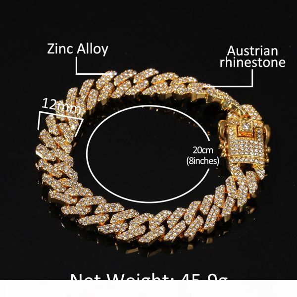 12mm mens iced out necklace bracelet bangle set for women s thick heavy bling miami cuban link chain hip hop rapper luxury jewelry, Silver
12mm mens iced out necklace bracelet bangle set for women s thick heavy bling miami cuban link chain hip hop rapper luxury jewelry, Silver