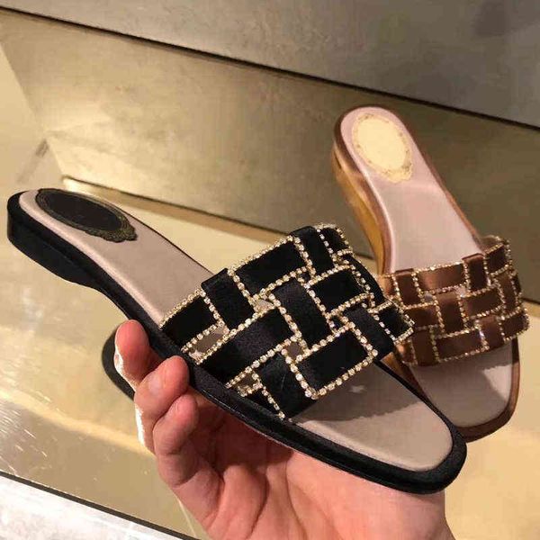 women's shoes square head rhinestone braided belt slippers crystal fashion flat sandals flip flops diamond slippers y220224, Black
women's shoes square head rhinestone braided belt slippers crystal fashion flat sandals flip flops diamond slippers y220224, Black