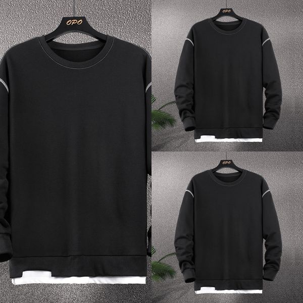 keukf 2020 autumn sweater large size loose coat tkorean men's youth shirt coat long sleeve t-shirt men's round neck base trendy st, Black
keukf 2020 autumn sweater large size loose coat tkorean men's youth shirt coat long sleeve t-shirt men's round neck base trendy st, Black