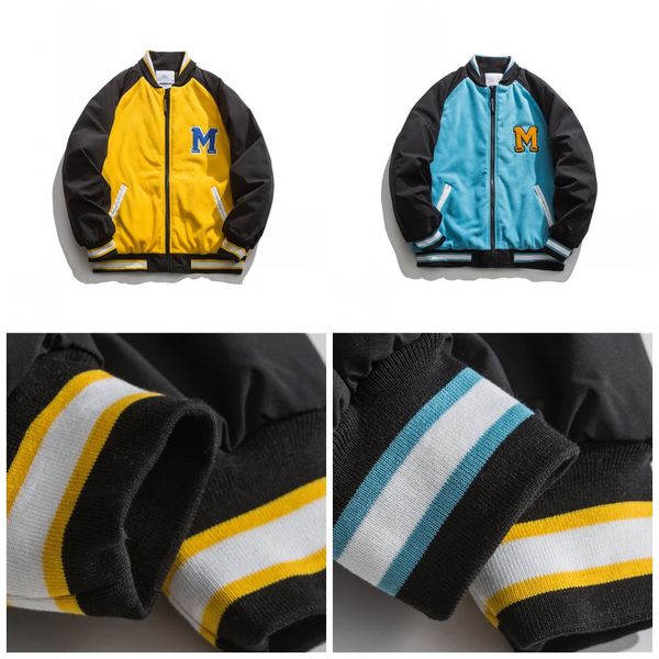 men's baseball collar cotton-padded jacket 2020 winter new color-blocking padded jacket size m, Black
men's baseball collar cotton-padded jacket 2020 winter new color-blocking padded jacket size m, Black