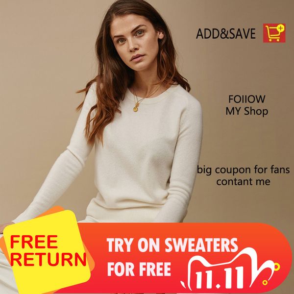 adohon 2020 woman winter 100% cashmere sweaters knitted pullovers jumper warm female o-neck blouse blue long sleeve clothing q1103, White;black
adohon 2020 woman winter 100% cashmere sweaters knitted pullovers jumper warm female o-neck blouse blue long sleeve clothing q1103, White;black