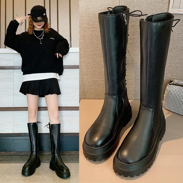 boots brand women's shoes boots-women booties woman 2020 low heel thigh high heels high round toe fashion, Black
boots brand women's shoes boots-women booties woman 2020 low heel thigh high heels high round toe fashion, Black