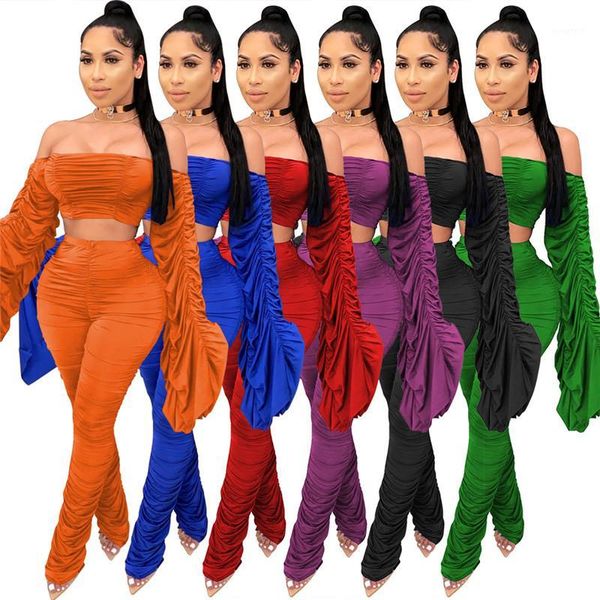 two piece set women draped flared long sleeve off shoulder stacked leggings street wear macthing set wholesale dropshpping1, Gray
two piece set women draped flared long sleeve off shoulder stacked leggings street wear macthing set wholesale dropshpping1, Gray