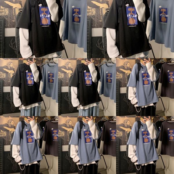 ins super fire fake pullover pullovercoat pullovertwo piece long sleeve sweater men's round neck loose upper garment autumn pullover bo, Black
ins super fire fake pullover pullovercoat pullovertwo piece long sleeve sweater men's round neck loose upper garment autumn pullover bo, Black