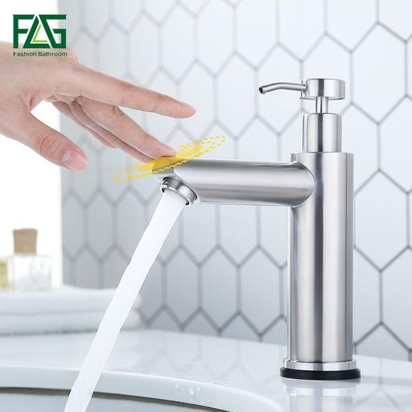 flg smart touch basin faucets brushed nickel touch sensor bathroom faucet with soap dispenser control tap cp1059-33n1
flg smart touch basin faucets brushed nickel touch sensor bathroom faucet with soap dispenser control tap cp1059-33n1