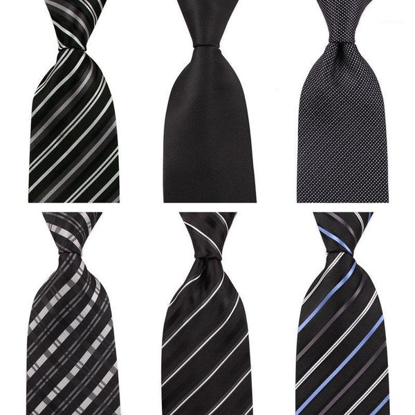 2020 new fashion ties men business 8cm black striped tie office wedding ties for men designers brand with gift box1, Black;gray
2020 new fashion ties men business 8cm black striped tie office wedding ties for men designers brand with gift box1, Black;gray