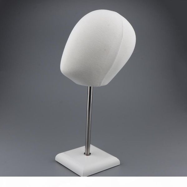 cloth cover mannequin head wig stands making holder hat rack white square base