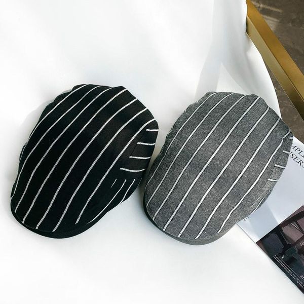 berets beret hat men summer striped cap casual retro literary british cotton and linen forward sun adjustable, Blue;gray
berets beret hat men summer striped cap casual retro literary british cotton and linen forward sun adjustable, Blue;gray