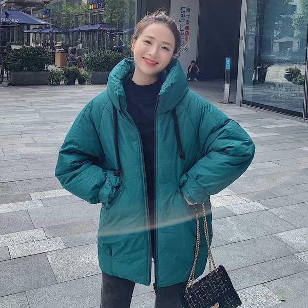 women's winter long down jacket hooded with zipper solid female parkas plus size thick loose stand collar casual warm overcoat1, Black
women's winter long down jacket hooded with zipper solid female parkas plus size thick loose stand collar casual warm overcoat1, Black